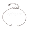 304 Stainless Steel Satellite Chain Bracelet Making AJEW-JB01298-02-2