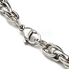 Non-Tarnish 201 Stainless Steel Rope Chain Bracelets STAS-Z056-16P-3