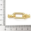 Rack Plating Brass Micro Pave Clear Cubic Zirconia Fold Over Clasps KK-A234-021B-G-3