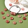 Cherry Quartz Glass European Large Hole Beads X-G-Q442-17-4
