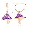 Enamel Mushroom Dangle Stud Earrings JE987A-7