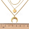 304 Stainless Steel 3 Layer Necklaces NJEW-Z054-02G-5