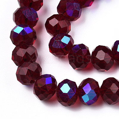 Electroplate Glass Beads Strands X1-EGLA-A034-T8mm-L21-1