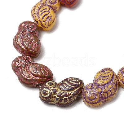 Painted Glass Beads Strands GLAA-Z021-08B-1