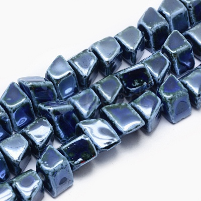 Eco-Friendly Glazed Porcelain Beads PORC-P027-A05-1