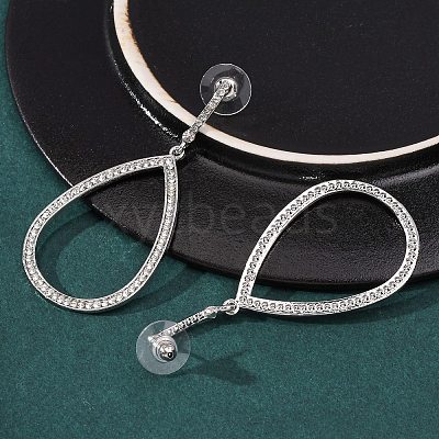 Alloy & Crystal Rhinestone Dangle Stud Earrings LS-EJEW-G467-01P-02-1
