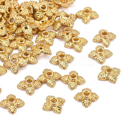 Tibetan Style Alloy Bead Caps TIBEB-Q018-G-FF-1