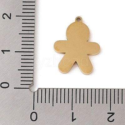 Christmas Theme Ion Plating(IP) 304 Stainless Steel Enamel Pendants STAS-Z083-07G-03-1