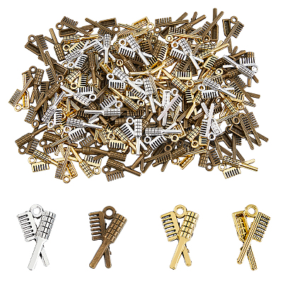 150Pcs 3 Colors Tibetan Style Alloy Pendants TIBE-DC0001-06-1