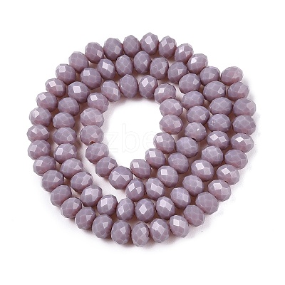 Opaque Solid Color Imitation Jade Glass Beads Strands EGLA-A044-P6mm-D13-1