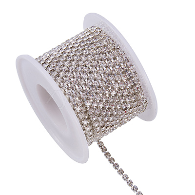 Brass Rhinestone Strass Chains CHC-T001-SS10-01S-1
