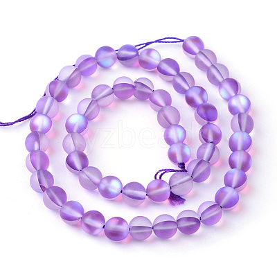 Synthetic Moonstone Beads Strands X-G-R375-8mm-A09-1