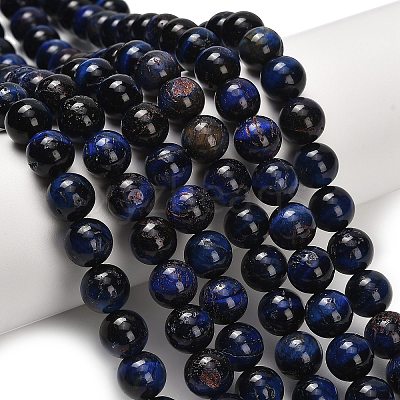 Natural Tiger Eye Beads Strands G-F591-18-10mm-03-1