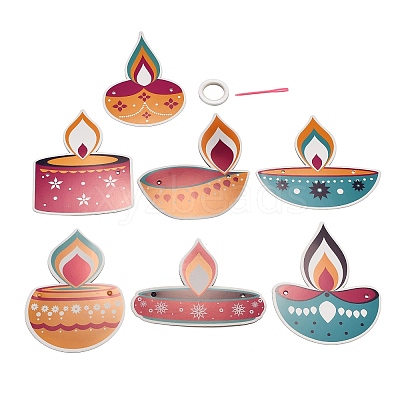 Diwali Theme Paper Flag Banners LS-DIY-NH0011-01B-1