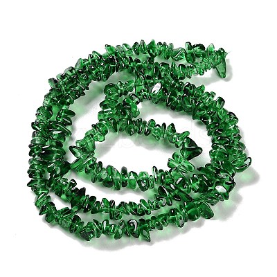 Spray Painted Transparent Glass Beads Strands GLAA-P060-01A-07-1