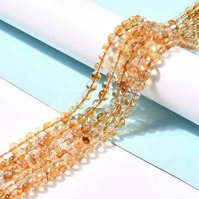 Heated Natural Citrine Bead Strands X-G-P466-01D-1