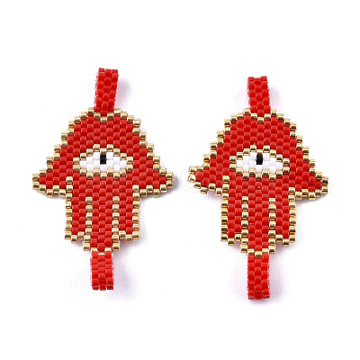 Handmade Seed Beads Links Connectors SEED-I012-07A-1