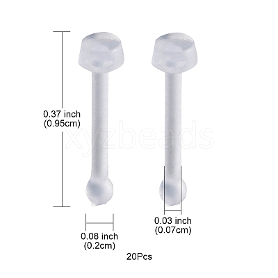 Acrylic Nose Bone Ring AJEW-YW0001-06F-1
