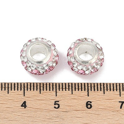 Alloy Rhinestone Clay Pave Beads ALRI-D300-02S-06-1