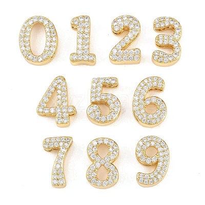 Brass Micro Pave Cubic Zirconia Pendants KK-B167-22G-1