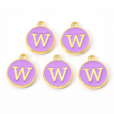 Golden Plated Alloy Enamel Charms X-ENAM-S118-10W-1