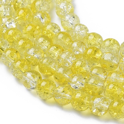 Baking Paint Crackle Glass Bead Strands CCG-S001-8mm-04-1
