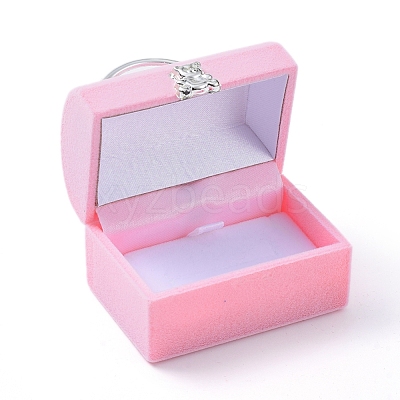 Lady Bag with Bear Shape Velvet Jewelry Boxes VBOX-L002-E03-1
