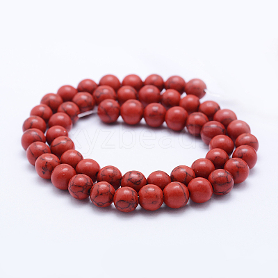 Synthetic Turquoise Beads Strands G-F531-8mm-J02-1
