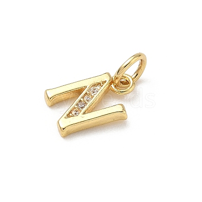 Brass Micro Pave Cubic Zirconia Charms KK-I382-03G-N-1