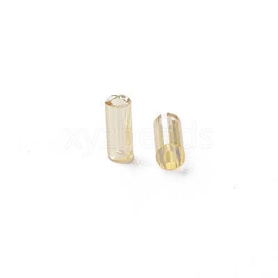 Transparent Colours Luster Glass Bugle Beads SEED-N005-001-A10-1