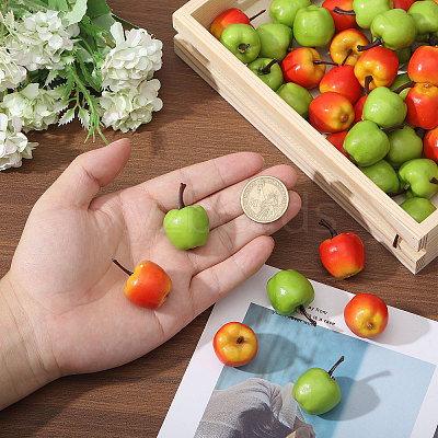 60Pcs 2 Colors Foam Imitation Apple DJEW-CA0001-43-1