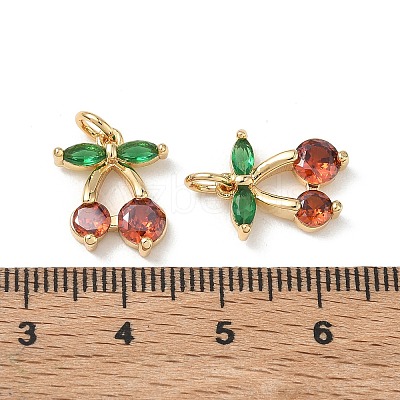 SHEGRACE Brass Colorful Cubic Zirconia Charms XGRQ4G282-670G-1