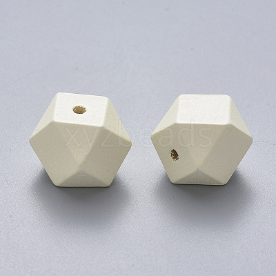 Painted Natural Wood Beads WOOD-Q040-020B-A-M-1