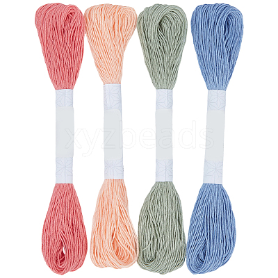 4 Skeins 4 Colors 6-Ply Cotton Embroidery Floss EMBR-WH20001-003D-1