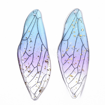Transparent Epoxy Resin Big Pendants X-RESI-T046-01D-1