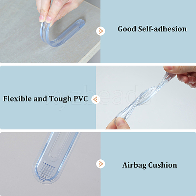 4Pcs 2 Styles Transparent PVC Anti-Collision Bumper Guard FIND-WH20015-056-1