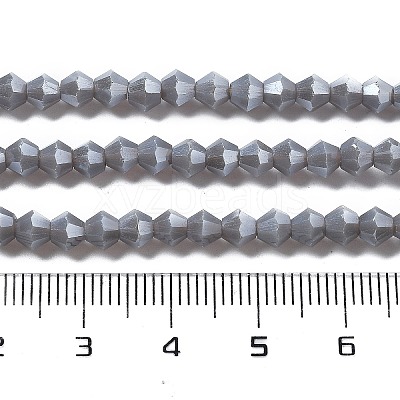 Opaque Solid Color Electroplate Glass Beads Strands EGLA-XCP0001-15-1