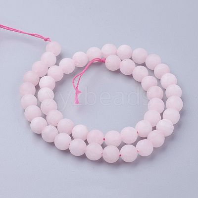 Natural Rose Quartz Bead Strands G-G735-59F-8mm-1