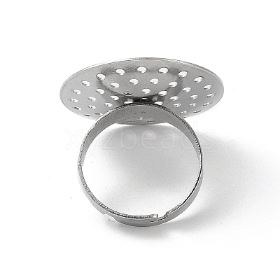Non-Tarnish 304 Stainless Steel Sieve Ring Settings X-STAS-K278-06B-P-1