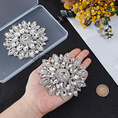 2Pcs Glass Hotfix Rhinestone DIY-GF0013-36B-1