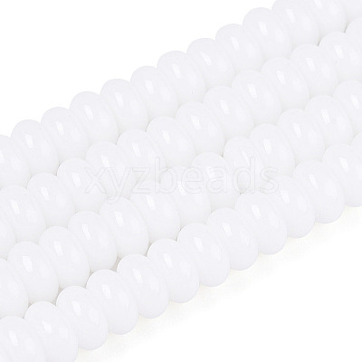 Opaque Spray Painted Glass Beads GLAA-ZX008-4mm-18G-1