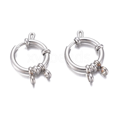 Tarnish Resistant 304 Stainless Steel Spring Ring Clasps STAS-G190-17P-A-1
