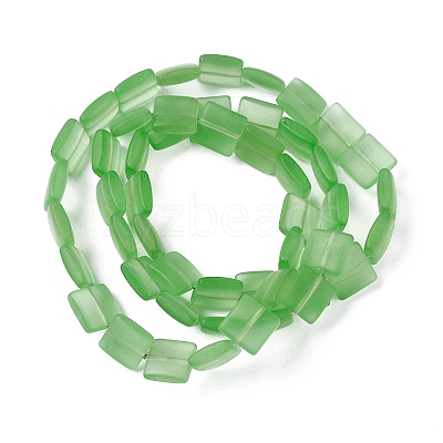 Transparent Frosted Glass Beads Strands FGLA-S001-01D-1