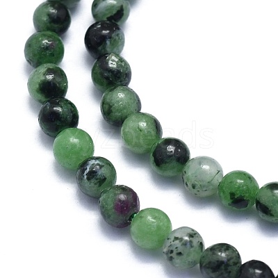Natural Ruby in Zoisite Beads Strands G-K310-C10-4.5mm-1