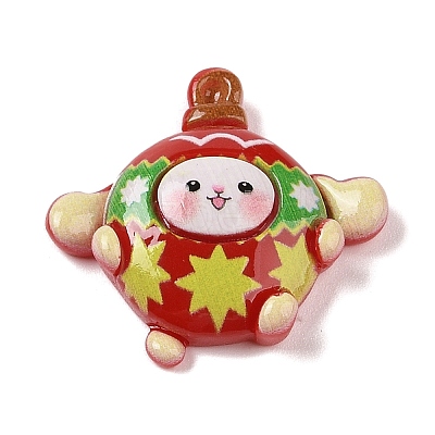 Christmas Rabbit Theme Opaque Resin Decoden Cabochons RESI-S397-01C-1