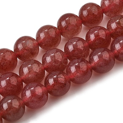Natural Strawberry Quartz Beads Strands G-L621-B09-8mm-1
