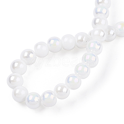 Electroplate Opaque Glass Beads Strands GLAA-T032-P4mm-AB02-1