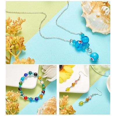 Handmade Lampwork Beads Strands LAMP-SZ0001-74C-1