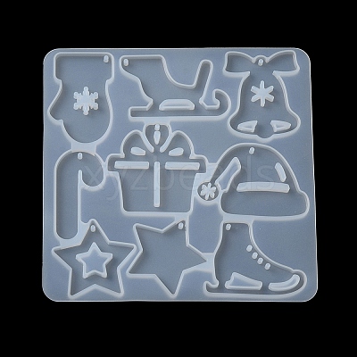 DIY Christmas Silicone Pendant Molds DIY-F140-02E-1