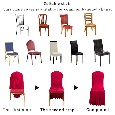 Spandex Stretchy Dinning Chair Cover AJEW-WH20018-319A-1